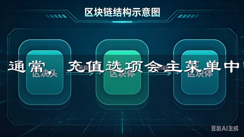 通常，充值选项会主菜单中明显标识。